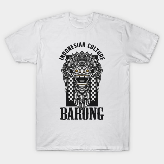 Bali Barong Indonesian Heritage Denpasar Kuta Beach T-Shirt by Celestial Crafts